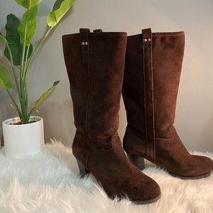 Brown Suede Tall Boot